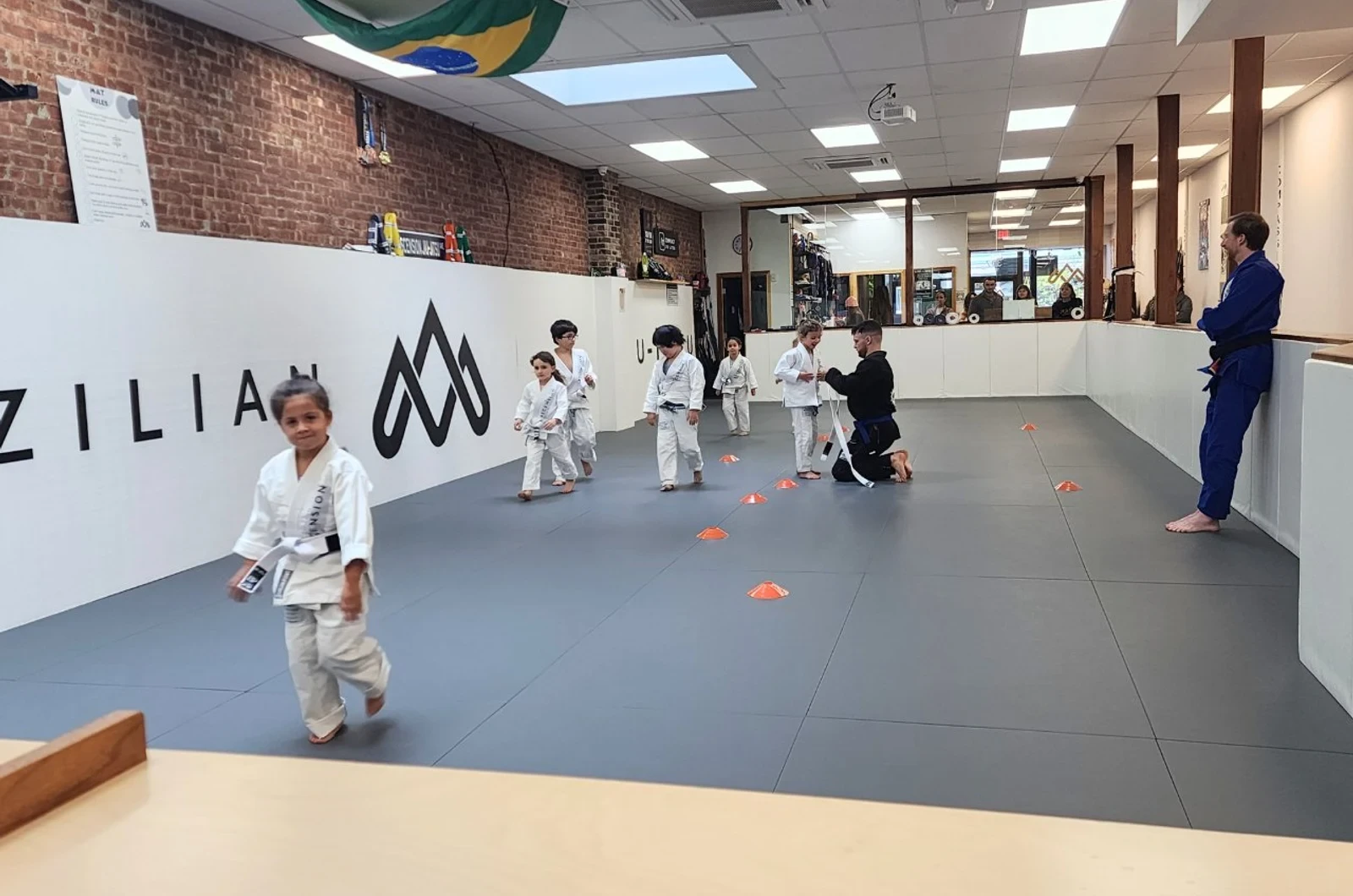 Junior martial arts class at Ascended BJJ and Boxing